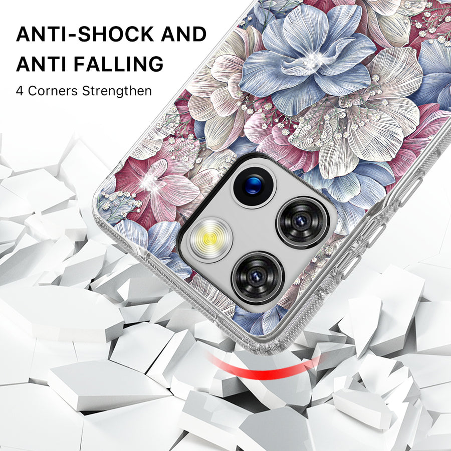 MyBat Pro Mood Series Case (with Diamonds) for Motorola Moto G Stylus 5G (2025) - Floral Gems - RMGS5G25CSFSSD156-3.jpg