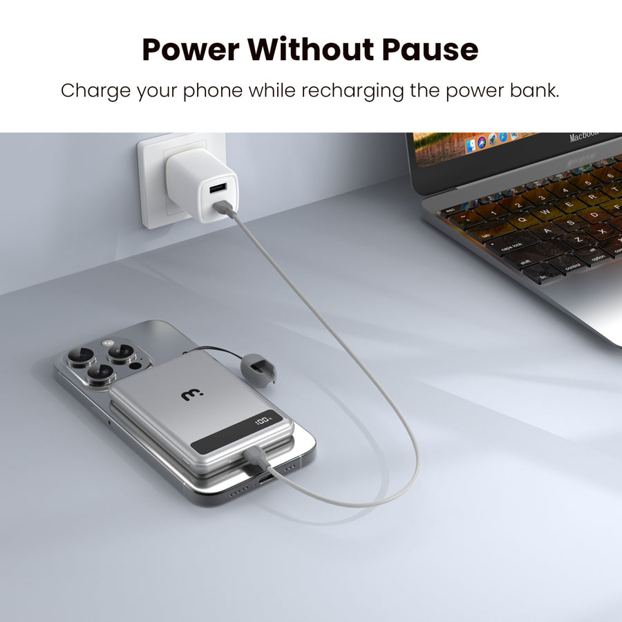 MyBat Pro SolidCore 5000mAh Slim Magnetic Wireless Charging Power Bank with Built-In USB-C Cable - Gray - RPBBAT211-5.jpg