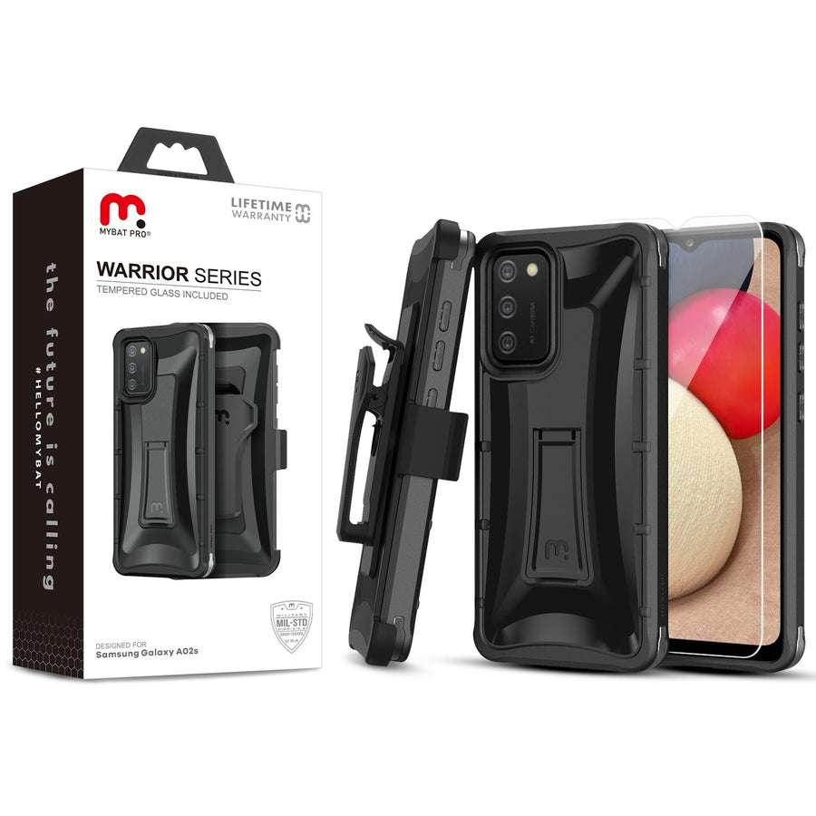 MyBat Pro Warrior Series Case for Samsung Galaxy A02s - Black