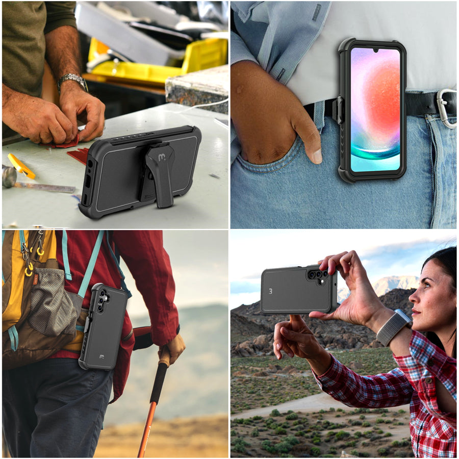 MyBat Pro Maverick Series Case w/ Holster for Samsung Galaxy A15 5G - Black - RSA155GCS3NXS001-6.jpg