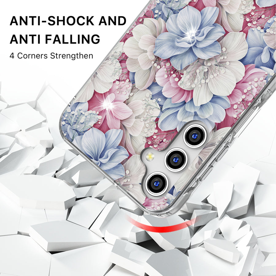 MyBat Pro Mood Series Case (with Diamonds) for Samsung Galaxy A15 5G - Floral Gems - RSA155GCSFSSD156-3.jpg