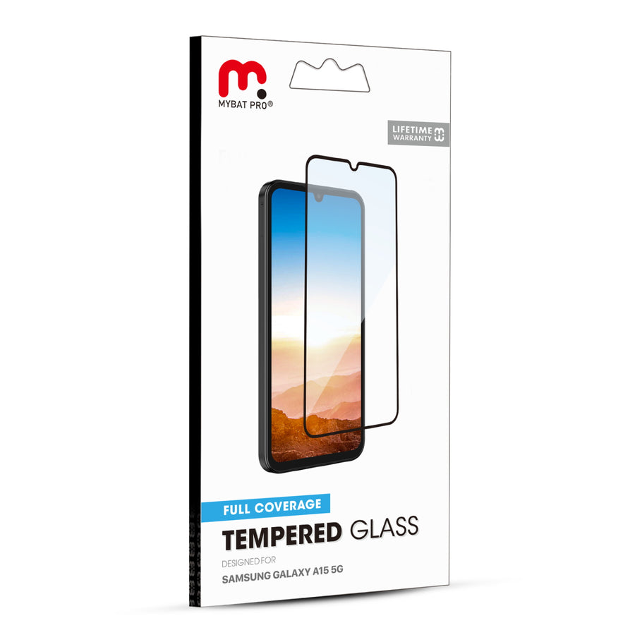 MyBat Pro Full Coverage Tempered Glass Screen Protector for Samsung Galaxy A15 5G - Black - RSA155GSC85A-8.jpg