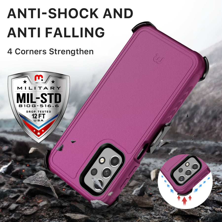 MyBat Pro Maverick Series Case w/ Holster for Samsung Galaxy A23 5G - Plum - RSA235GCS3NXS003-4.jpg