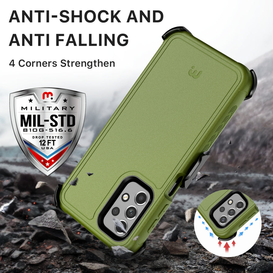 MyBat Pro Maverick Series Case w/ Holster for Samsung Galaxy A23 5G - Army Green - RSA235GCS3NXS004-4.jpg
