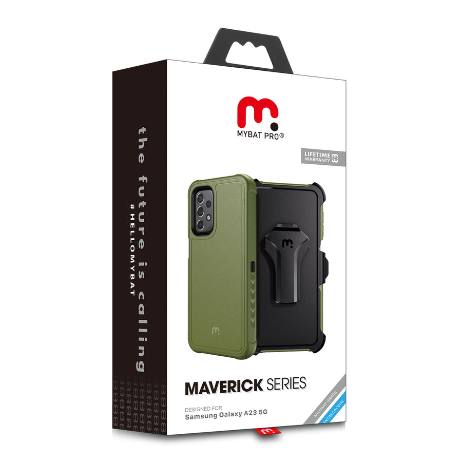 MyBat Pro Maverick Series Case w/ Holster for Samsung Galaxy A23 5G - Army Green - RSA235GCS3NXS004-9.jpg