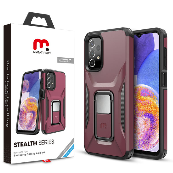 MyBat Pro Antimicrobial Stealth Series (with Stand) for Samsung Galaxy A23 5G - Plum / Black - RSA235GCSSTSS003-1.jpg