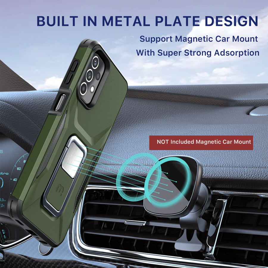 MyBat Pro Antimicrobial Stealth Series (with Stand) for Samsung Galaxy A23 5G - Army Green / Black - RSA235GCSSTSS004-4.jpg