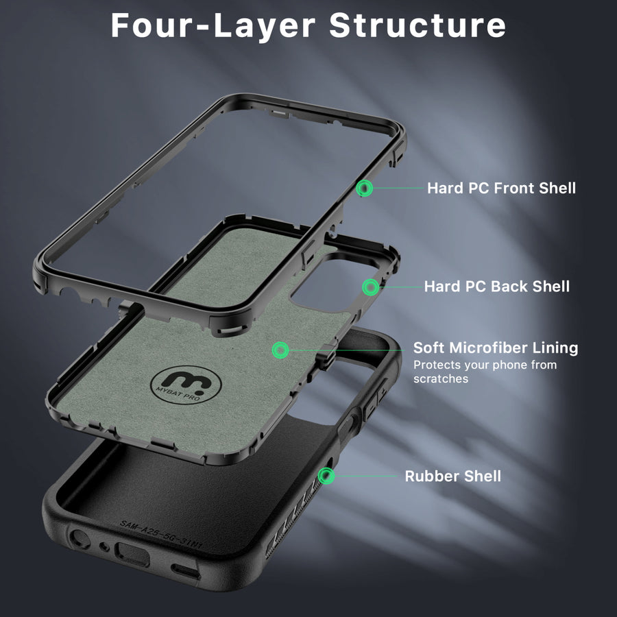 MyBat Pro Maverick Series Case w/ Holster for Samsung Galaxy A25 5G - Black - RSA255GCS3NXS001-3.jpg