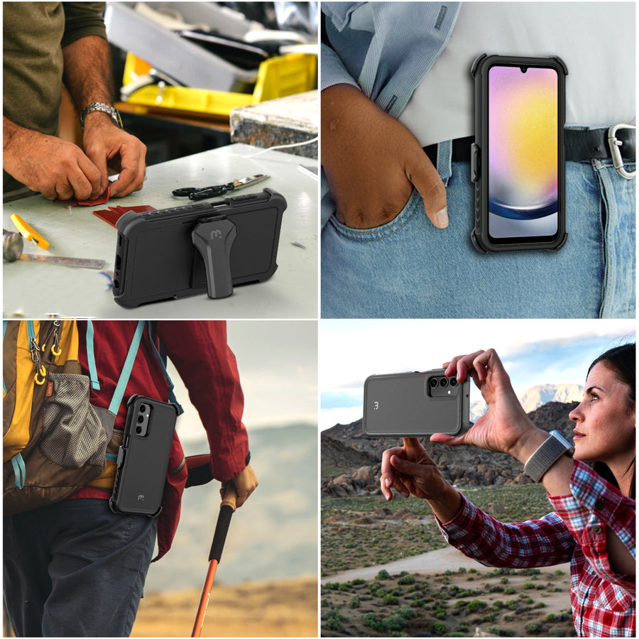 MyBat Pro Maverick Series Case w/ Holster for Samsung Galaxy A25 5G - Black - RSA255GCS3NXS001-6.jpg