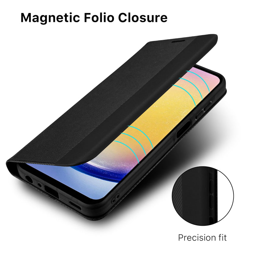 MyBat Pro Executive Series Wallet Case for Samsung Galaxy A25 5G - Black - RSA255GPCMJP001-4.jpg