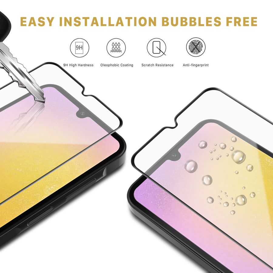 MyBat Pro Full Coverage Tempered Glass Screen Protector for Samsung Galaxy A25 5G - Black - RSA255GSC85A-7.jpg