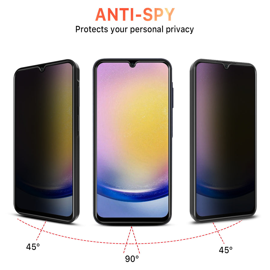 MyBat Pro Privacy Full Coverage Tempered Glass Screen Protector for Samsung Galaxy A25 5G - Black - RSA255GSCF111-4.jpg