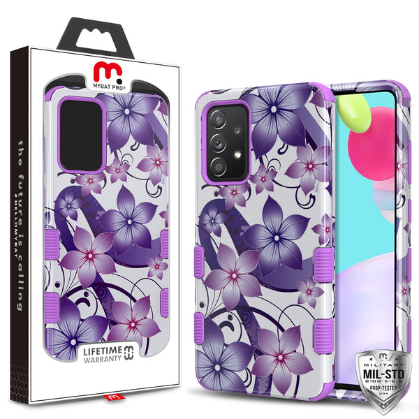MyBat Pro Tuff Series Case for Samsung Galaxy A52 5G - Purple Hibiscus - RSA525GCSE1TM186-1.jpg