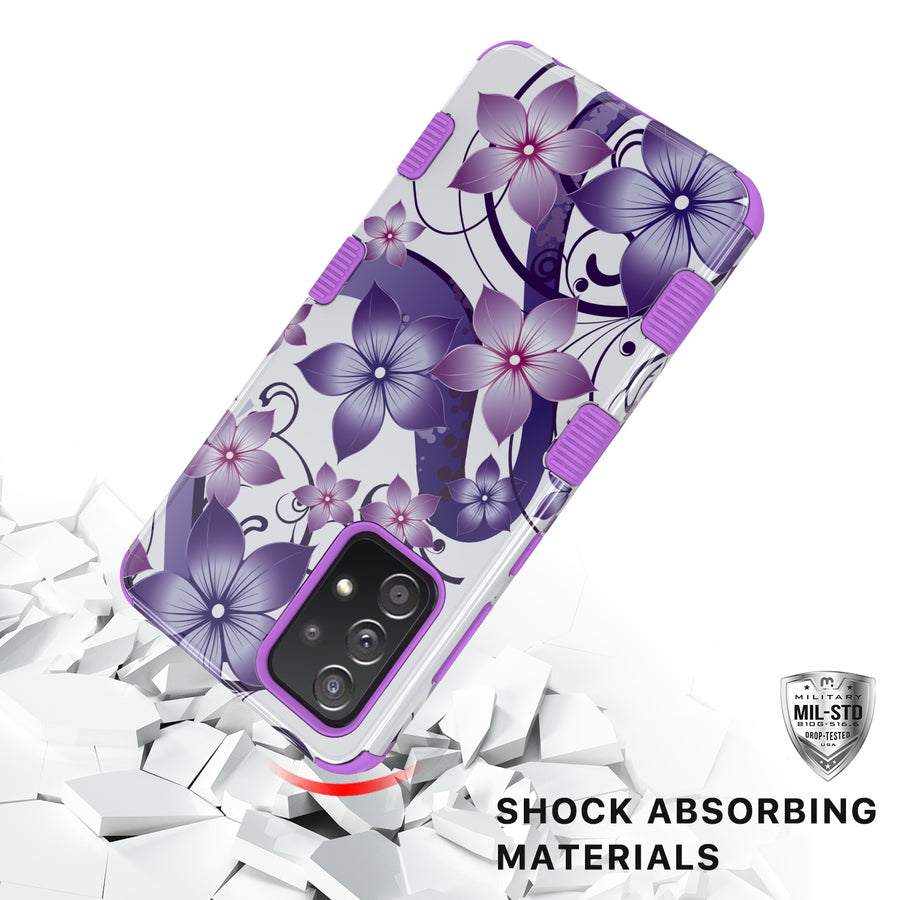 MyBat Pro Tuff Series Case for Samsung Galaxy A52 5G - Purple Hibiscus - RSA525GCSE1TM186-10.jpg