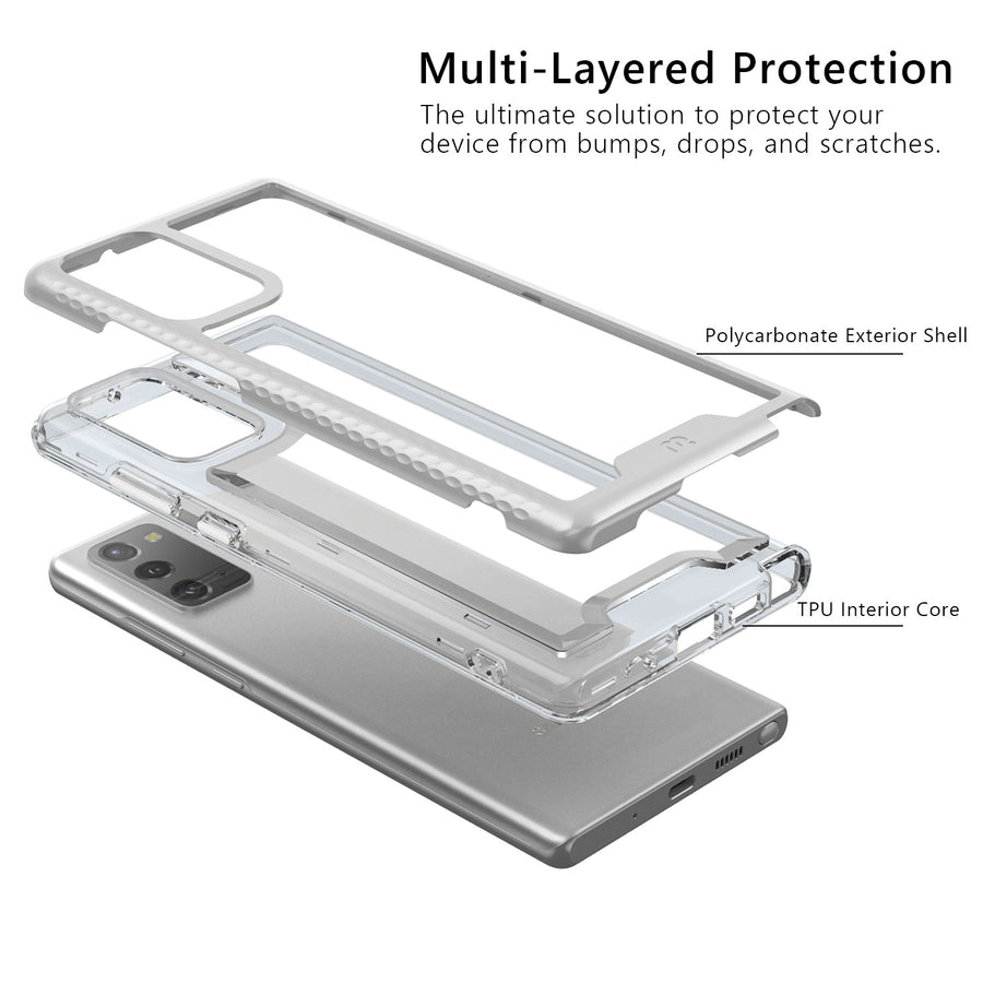 MyBat Pro Lux Series Case for Samsung Galaxy Note 20 - Silver - RSGN20CSG5TS002-4.jpg