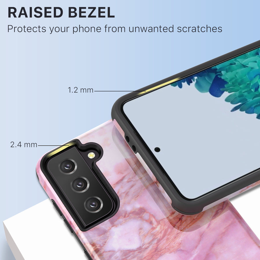 MyBat Pro Fuse Series Case for Samsung Galaxy S21 Plus - Pink Marble - RSS21PCSD5RM004-4.jpg