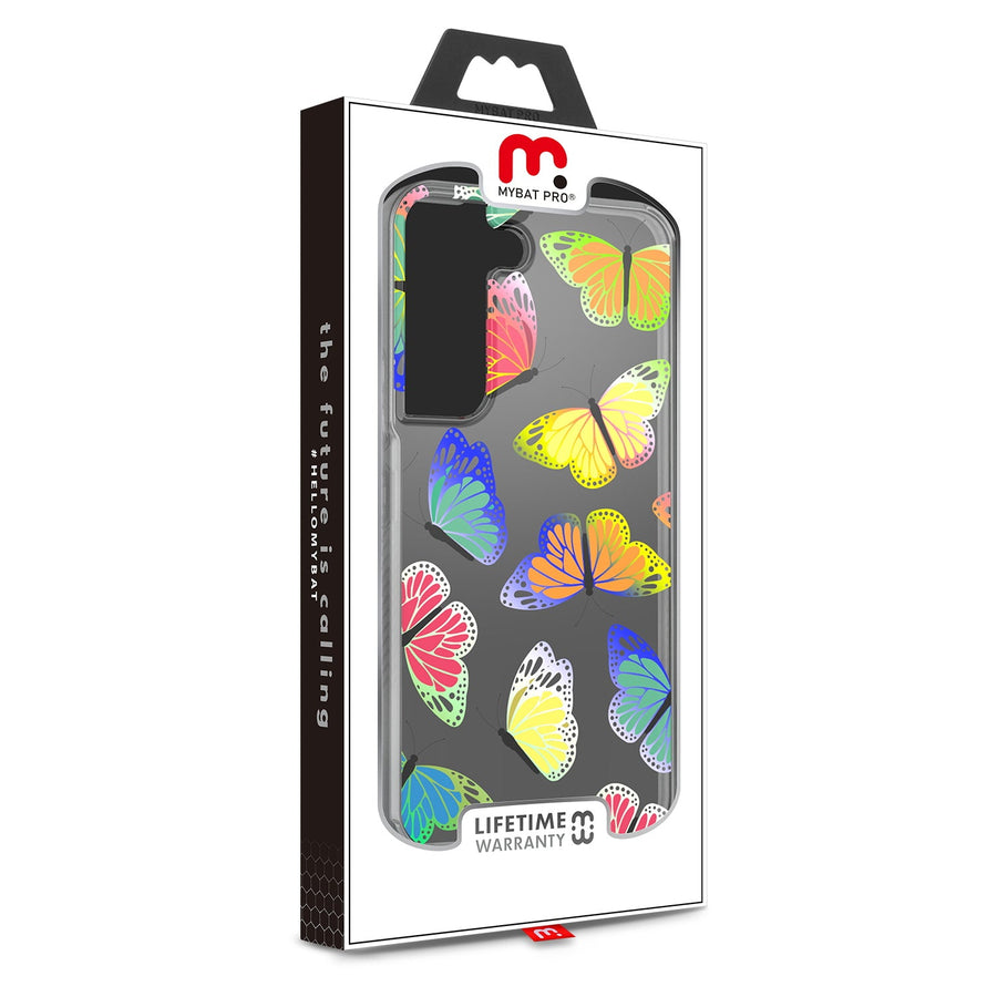 MyBat Pro Mood Series Case for Samsung Galaxy S22 - Neon Butterfies