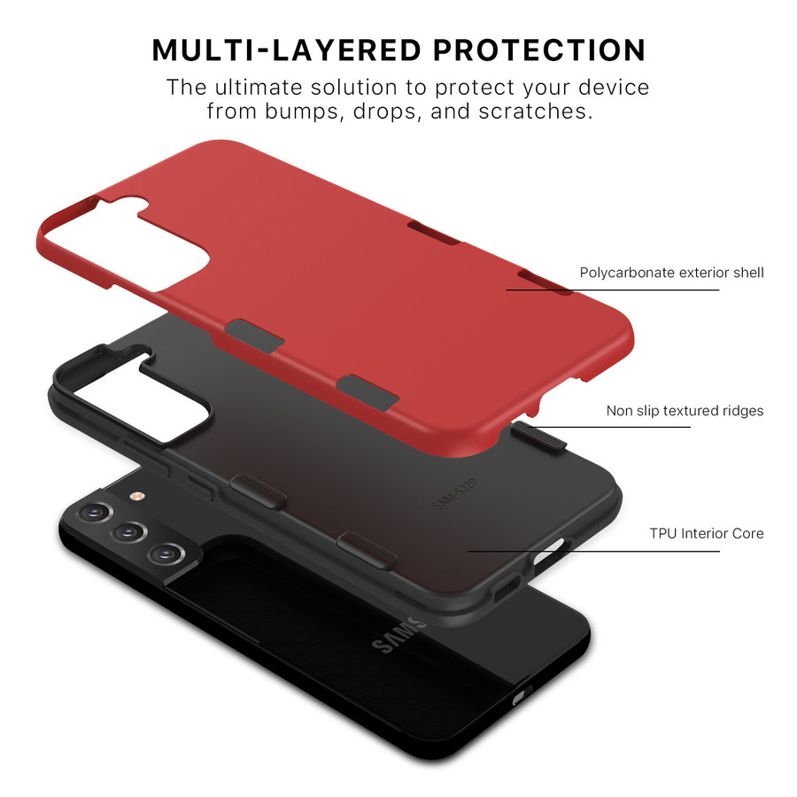 MyBat Pro Tuff Subs Series Case for Samsung Galaxy S22 Plus - Red - RSS22PCSF2TS002-6.jpg
