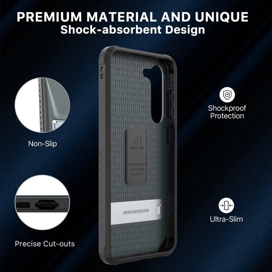 MyBat Pro Beyonder Series Case with Kickstand for Samsung Galaxy S23 Plus - Gray - RSS23PCSAMBS003-4.jpg