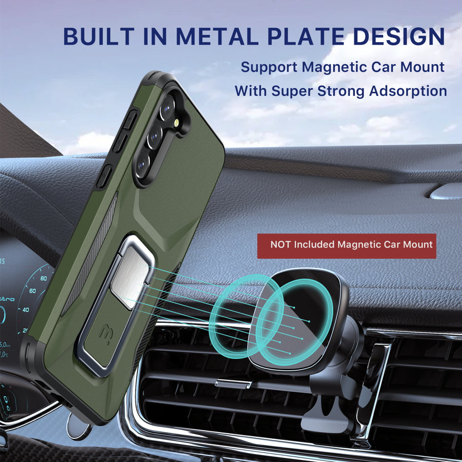 MyBat Pro Antimicrobial Stealth Series (with Stand) for Samsung Galaxy S23 Plus - Army Green / Black - RSS23PCSSTSS004-4.jpg