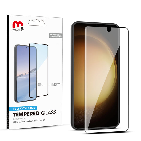 MyBat Pro Full Coverage Tempered Glass Screen Protector (Fingerprint Unlock) for Samsung Galaxy S23 Plus - Black - RSS23PSC85U-1.jpg
