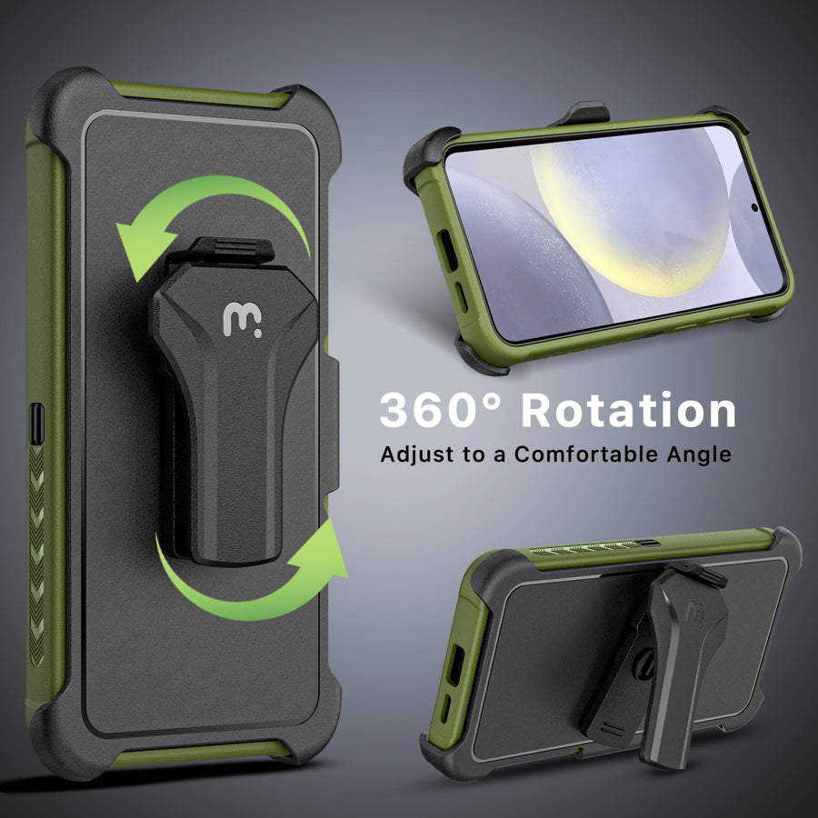 MyBat Pro Maverick Series Case w/ Holster for Samsung Galaxy S24 Plus - Army Green - RSS24PCS3NXS004-5.jpg