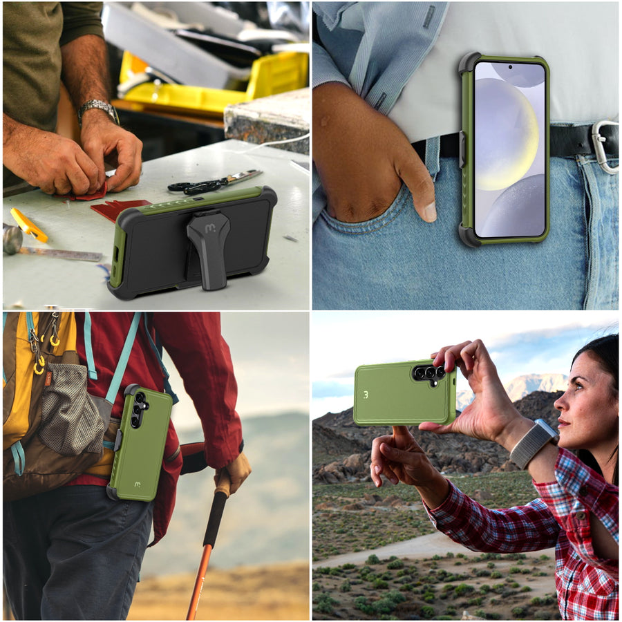 MyBat Pro Maverick Series Case w/ Holster for Samsung Galaxy S24 Plus - Army Green - RSS24PCS3NXS004-6.jpg