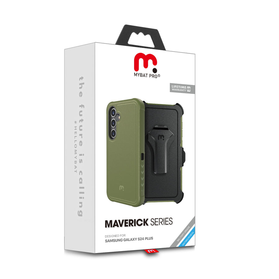 MyBat Pro Maverick Series Case w/ Holster for Samsung Galaxy S24 Plus - Army Green - RSS24PCS3NXS004-7.jpg