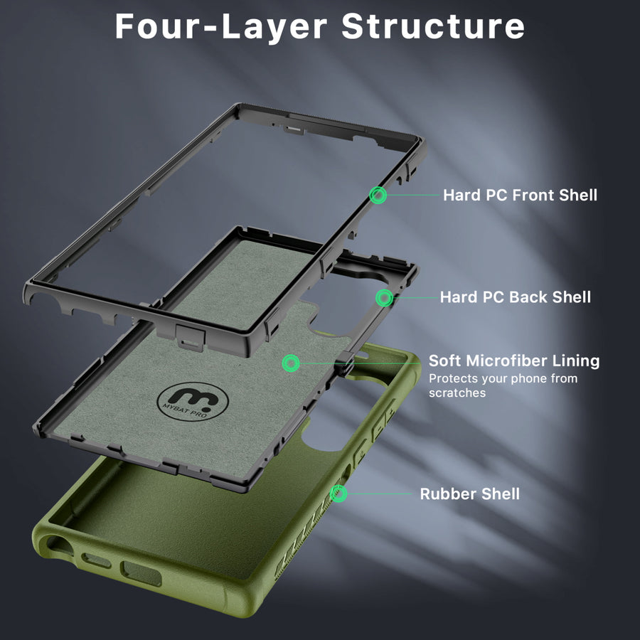 MyBat Pro Maverick Series Case w/ Holster for Samsung Galaxy S24 Ultra - Army Green - RSS24UCS3NXS004-3.JPG