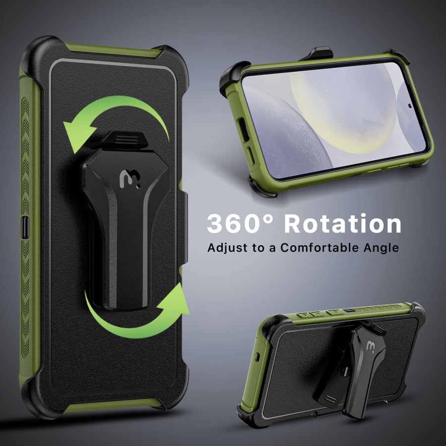 MyBat Pro Maverick Series Case w/ Holster for Samsung Galaxy S25 Plus - Army Green - RSS25PCS3NXS004-5.jpg
