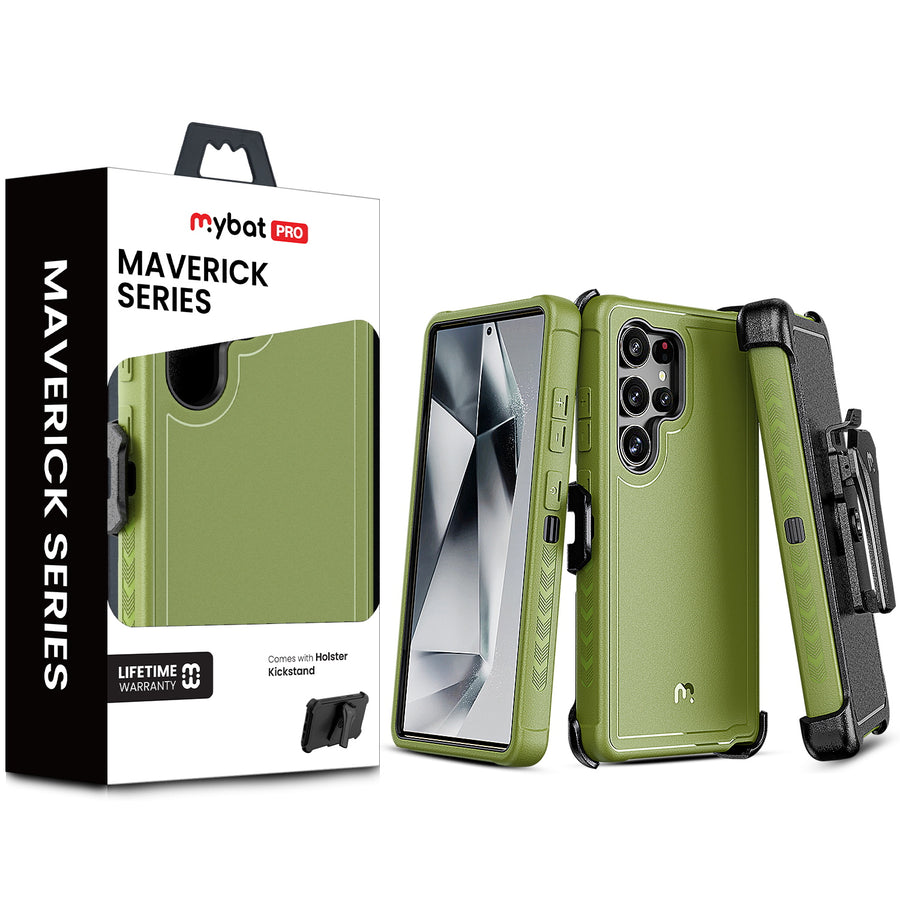 MyBat Pro Maverick Series Case w/ Holster for Samsung Galaxy S25 Ultra - Army Green - RSS25UCS3NXS004-1.jpg