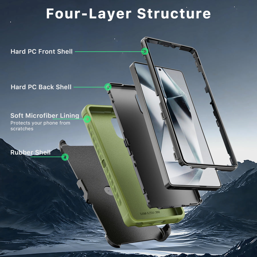 MyBat Pro Maverick Series Case w/ Holster for Samsung Galaxy S25 Ultra - Army Green - RSS25UCS3NXS004-3.jpg