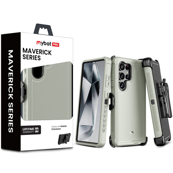 MyBat Pro Maverick Series Case w/ Holster for Samsung Galaxy S25 Ultra - Grey - RSS25UCS3NXS005-1.jpg