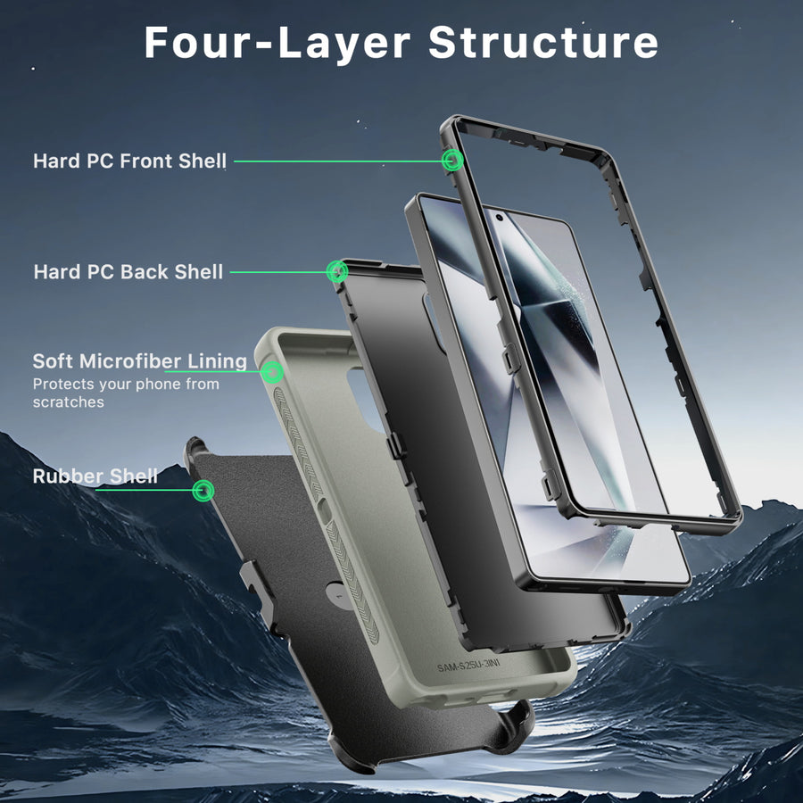 MyBat Pro Maverick Series Case w/ Holster for Samsung Galaxy S25 Ultra - Grey - RSS25UCS3NXS005-3.jpg