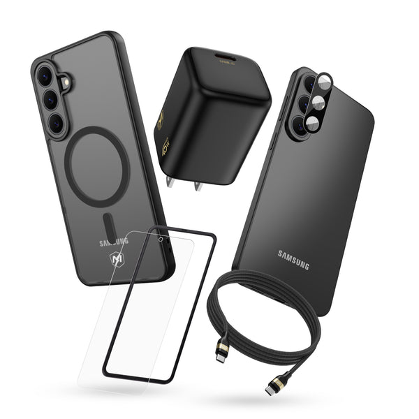 MyBat Pro Samsung Galaxy S26 Fan Edition Bundle #2 - Smoke Case / Black Charger + Cable - RSS26FE5IN1BDL002.JPG