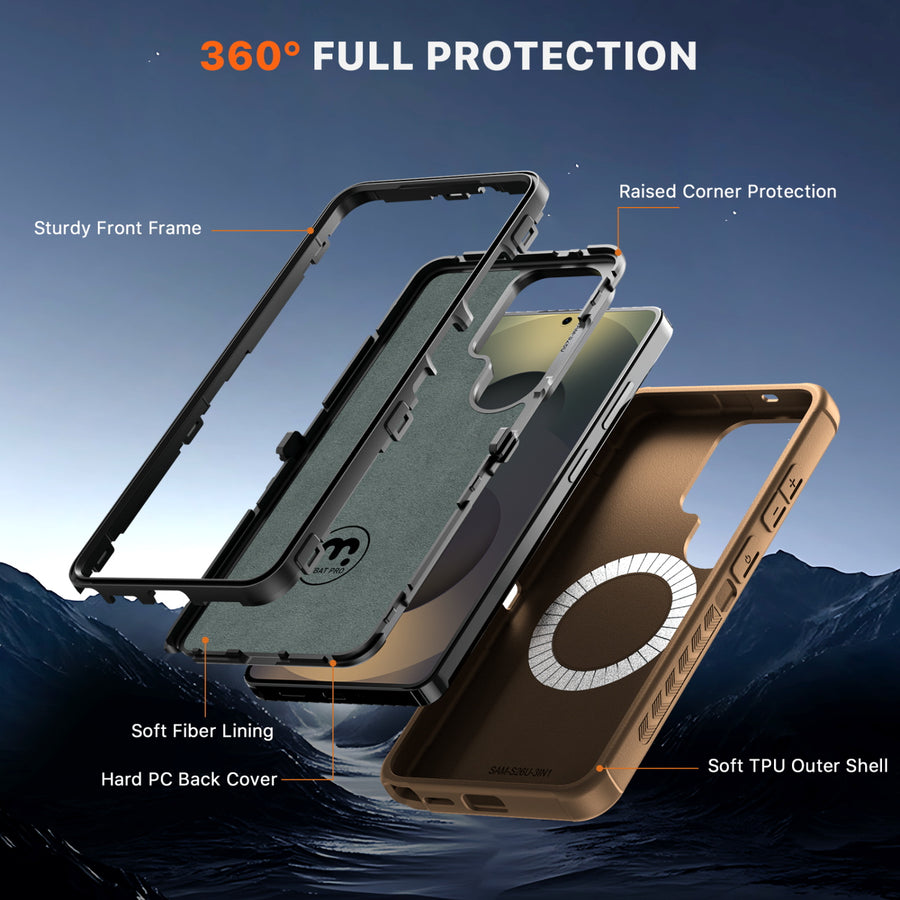 MyBat Pro Maverick Series Rogue Edition MagSafe Case for Samsung Galaxy S26 Ultra - Brown - RSS26UCS2NXMS006-7.jpg