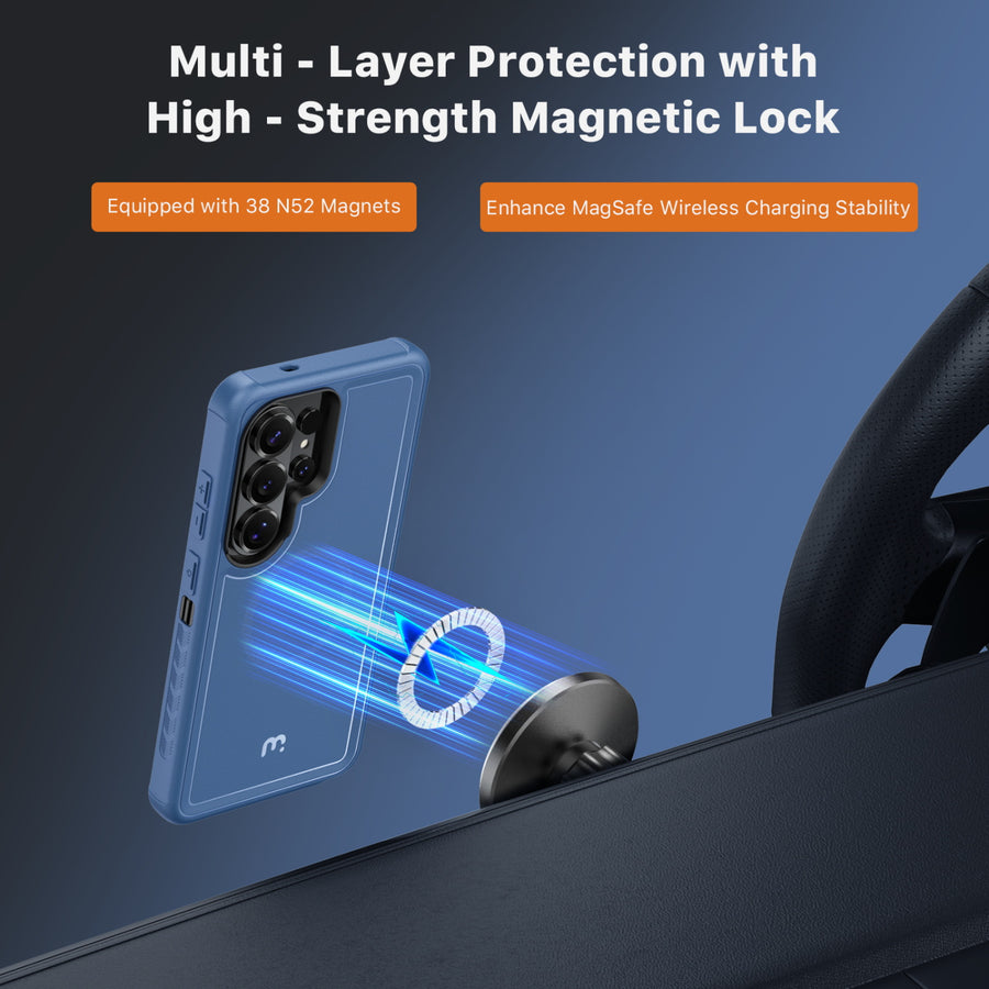MyBat Pro Maverick Series MagSafe Case w/ Holster for Samsung Galaxy S26 Ultra - Blue - RSS26UCS3NXMS002-3.jpg