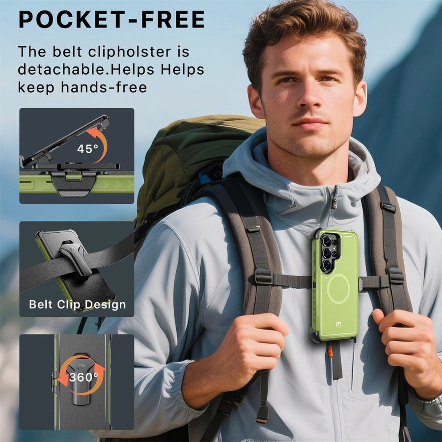 MyBat Pro Maverick Series MagSafe Case w/ Holster for Samsung Galaxy S26 Ultra - Army Green - RSS26UCS3NXMS004-4.jpg