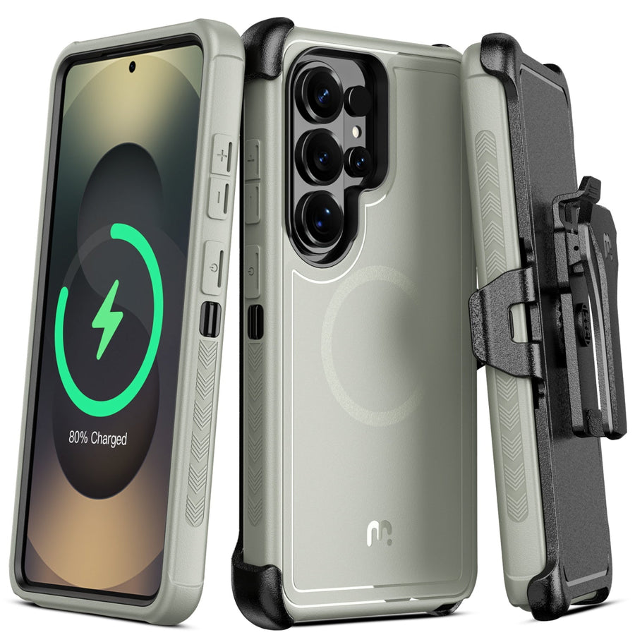 MyBat Pro Maverick Series MagSafe Case w/ Holster for Samsung Galaxy S26 Ultra - Grey