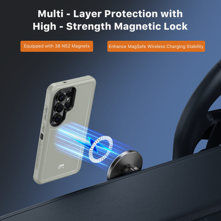 MyBat Pro Maverick Series MagSafe Case w/ Holster for Samsung Galaxy S26 Ultra - Grey - RSS26UCS3NXMS005-2.jpg