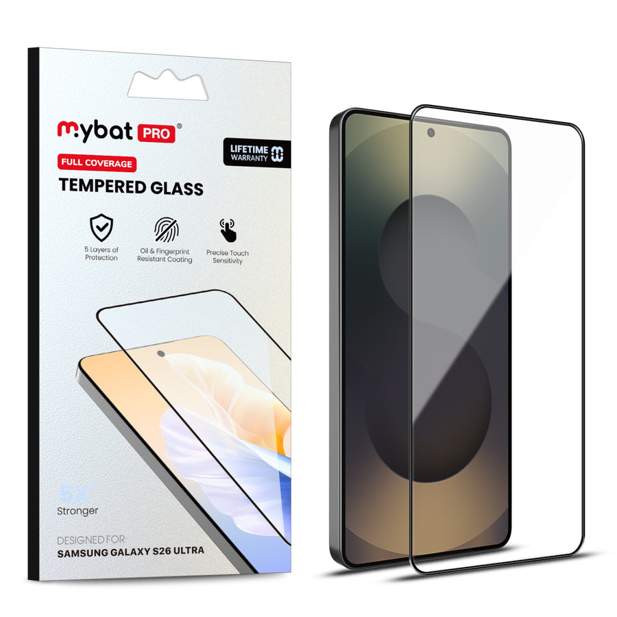 MyBat Pro Full Coverage Tempered Glass Screen Protector (Fingerprint Unlock) for Samsung Galaxy S26 Ultra - Black - RSS26USC85U-1.jpg