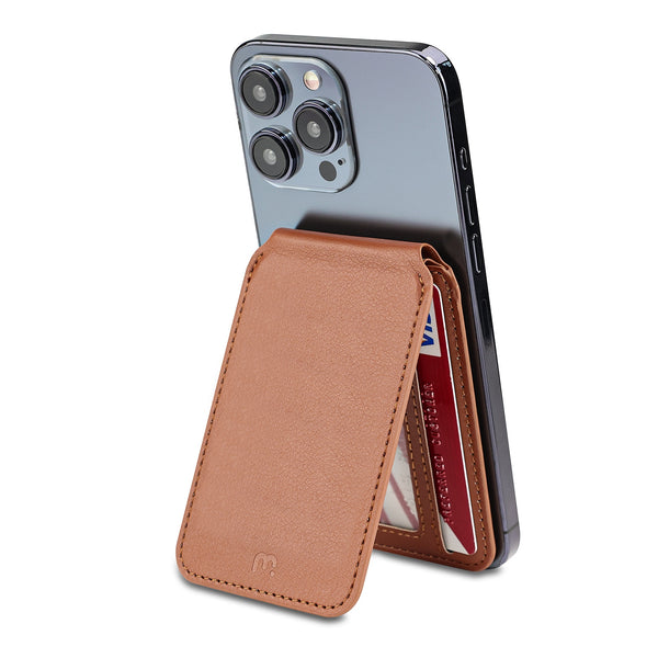 MyBat Pro Lychee Pattern Magnetic MagSafe Folding Card Holder - Brown - RUPCMJP603-2.jpg