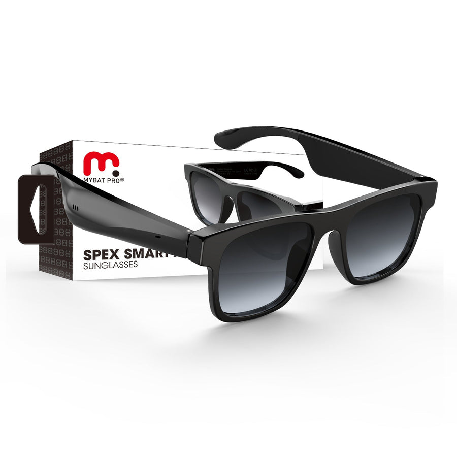 MyBat Pro Spex Smart Audio Unisex Wireless Glasses - Black