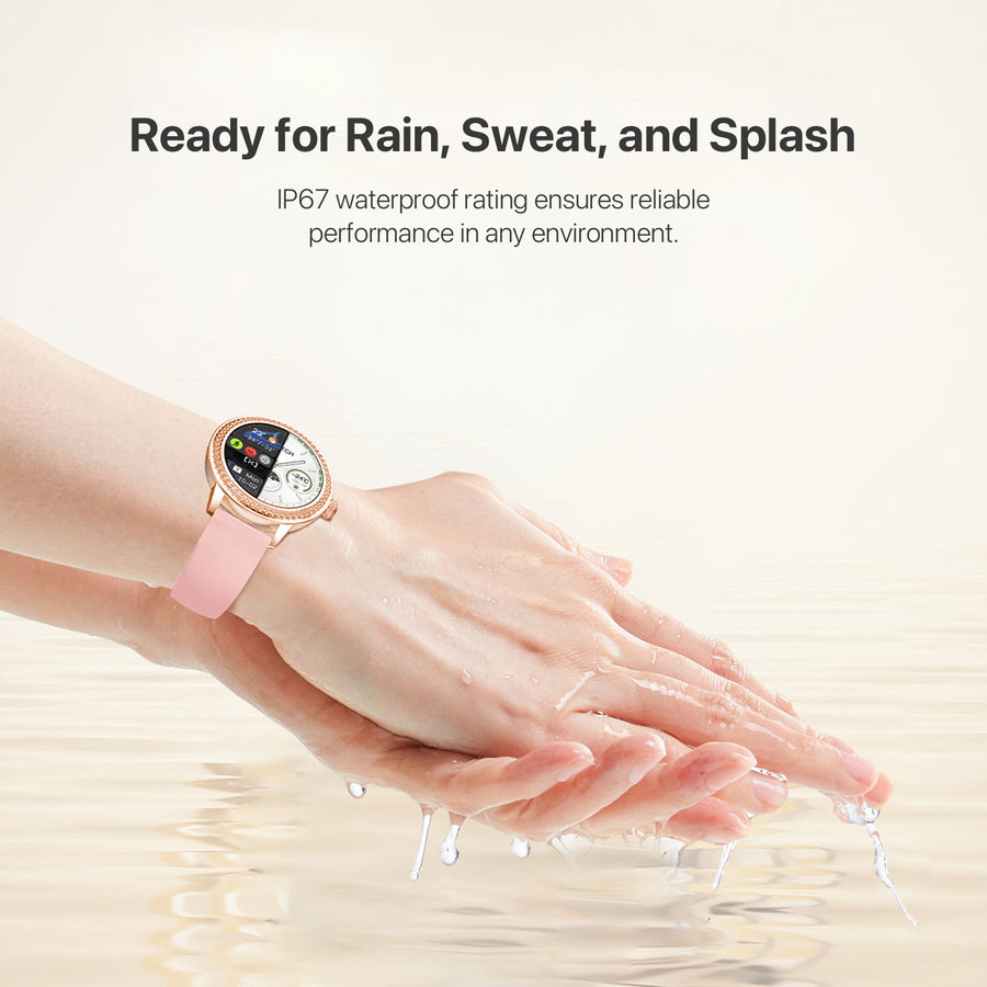 MyBat Pro Crown Diamond Smart Watch - Pink - RWDSW052-7.jpg