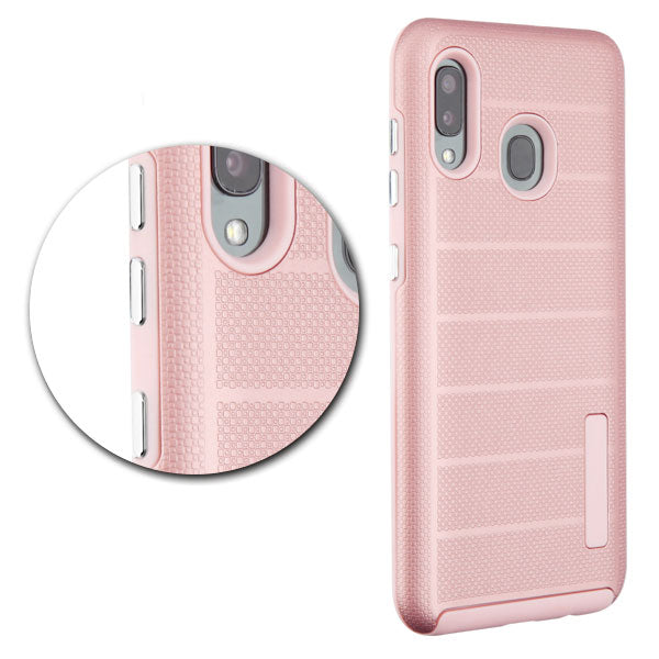 MyBat Fusion Protector Cover for Samsung Galaxy A20 - Rose Gold Dots Textured / Rose Gold - SAMA20HPCFSSO64A-3.jpg