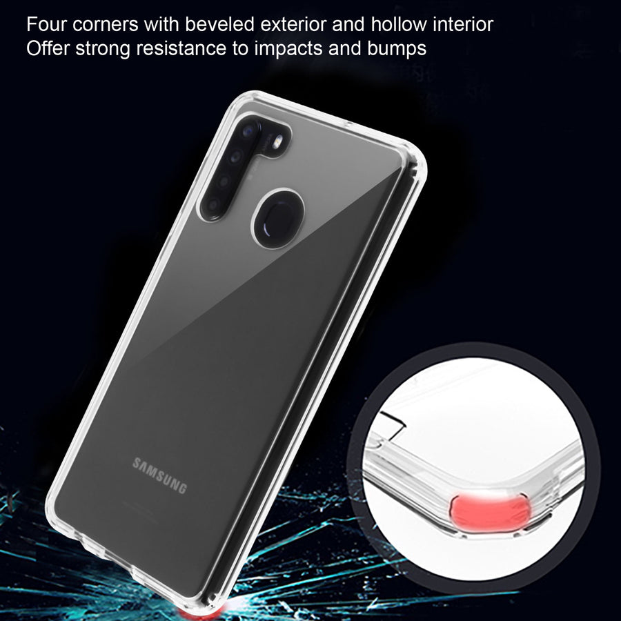 MyBat Sturdy Gummy Cover for Samsung Galaxy A21 - Highly Transparent Clear / Transparent Clear - SAMA21CASKGM0141-6.jpg