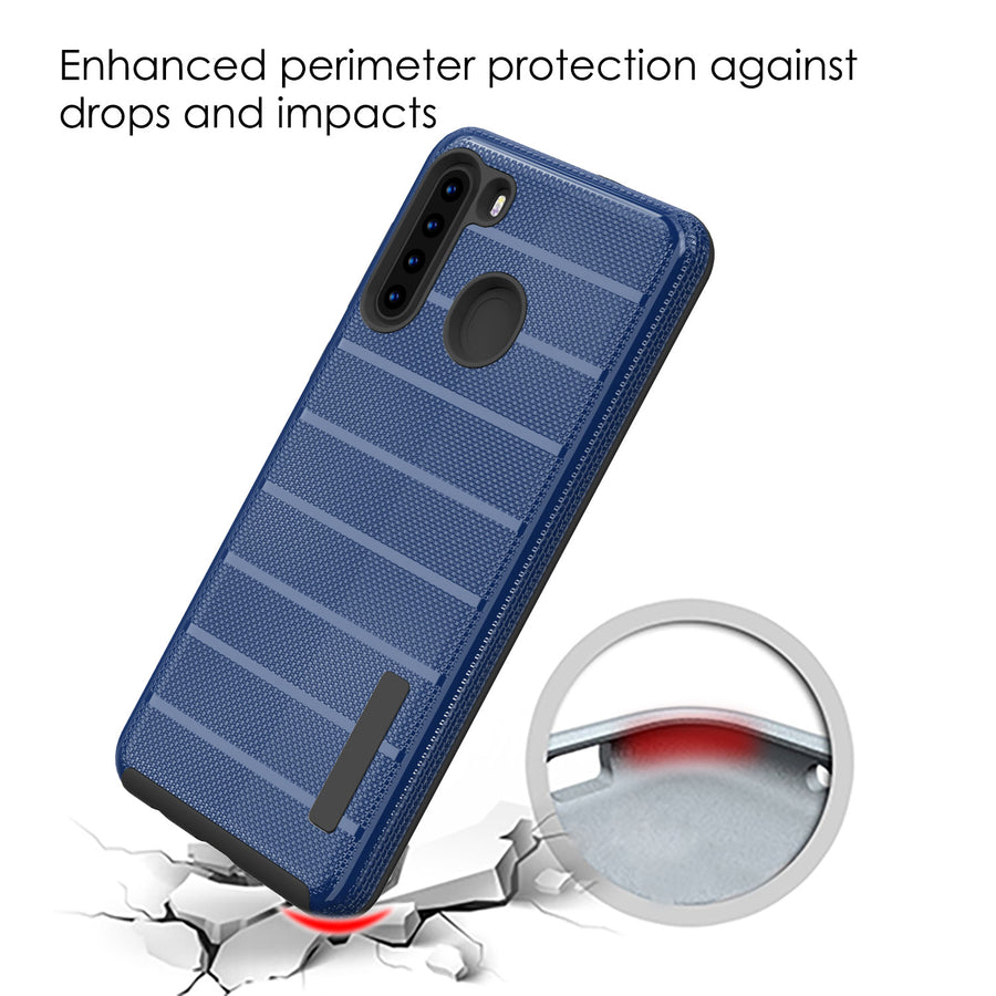 MyBat Fusion Protector Cover for Samsung Galaxy A21 - Ink Blue Dots Textured / Black - SAMA21HPCFSSO648-5.jpg