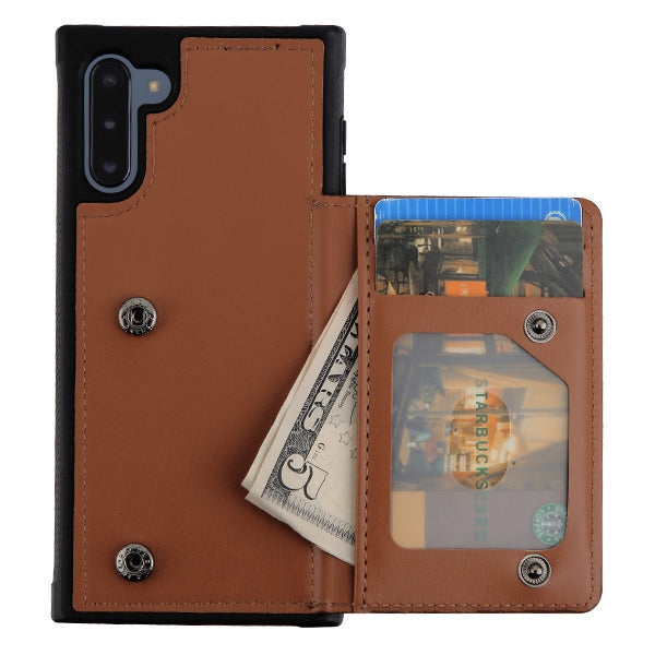 MyBat Flip Wallet Executive Protector Cover(TPU Case with Snap Fasteners) for Samsung Galaxy Note 10 (6.3) - Brown - SAMGN10HPCLE302-3.jpg