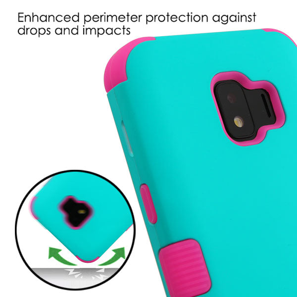 MyBat TUFF Series Case for Samsung J260 (Galaxy J2 Core)/Galaxy J2 Dash / Galaxy J2 Pure - Rubberized Teal Green / Electric Pink - SAMJ260HPCTUFFSO048WP-6.jpg
