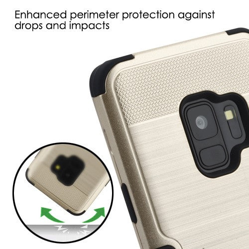 MyBat TUFF Series Case for Samsung Galaxy S9 - Gold Brushed / Black - SAMS9HPCTUFFSO705WP-6.jpg